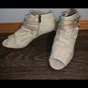 Blowfish Peep Toe Wedge Sandals
